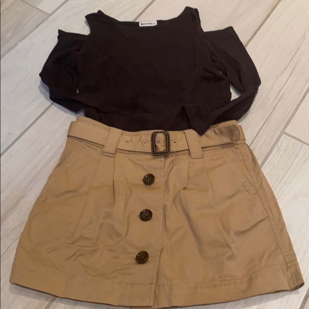 BURBERRY skirt with LA-MADE long-slv tee 4T